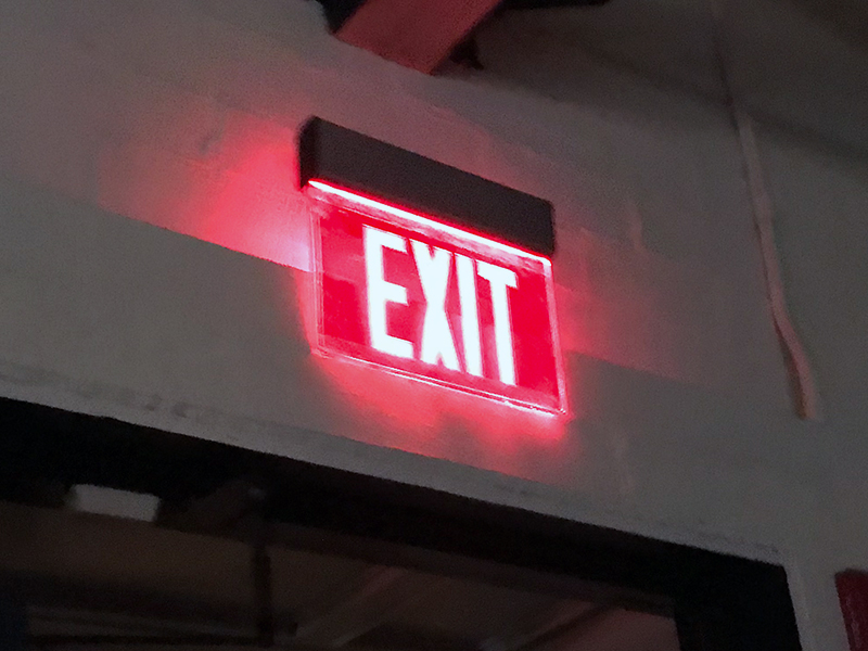 luminance method of exit signs